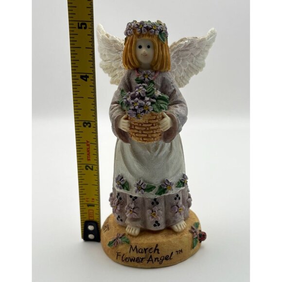 Linda Grayson March Flower Angel Figurine Violet Birthday Flower 1995 - Picture 6 of 10